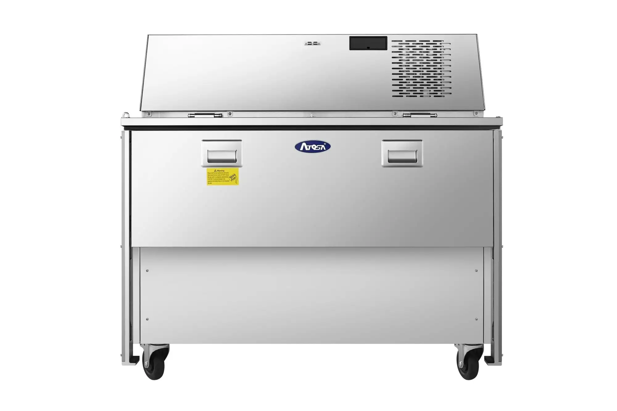 New | in-Stock Atosa New Atosa AMC-4902 49" Forced Air Milk Cooler - Double Access Bottle Coolers Illinois US | Falcon Restaurant Supply #1375586