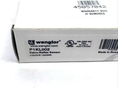 P1KL002 | Wenglor P1KL0010-42C4-111680-ZJ-YA2 Retro-Reflex Sensor, Universal - New – Open box