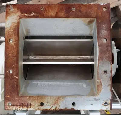 SPC7882  Valve 12" square  K-Tron Premier rotary airlock feeder Quick clean out.