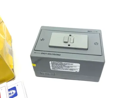 New | in-Stock Hubbell DIN Rail Utility Box, Complete GFCI, with Aux Contact Electrical Boxes Michigan US | Maverick Industrial Sales #1475523