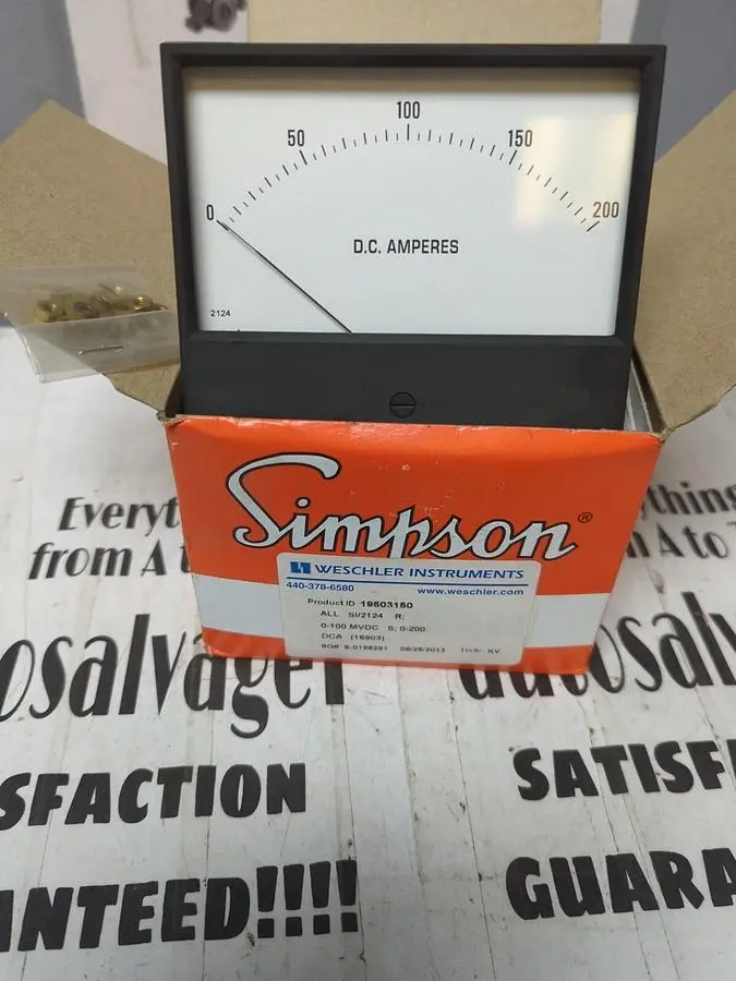 New | in-Stock SIMPSON 0-200 DCA Meters - Misc | Surplus Asset Holdings #1206841