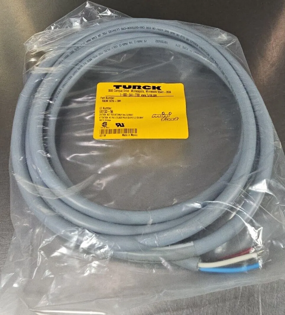 TURCK RKM 579-3M PLC Cable Loc 5K