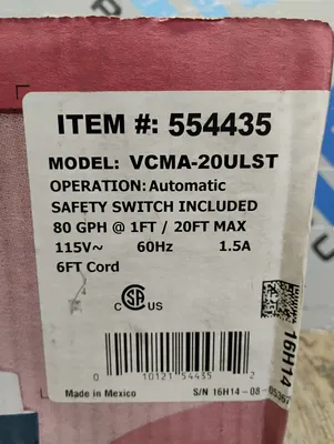 FRANKLIN ELECTRIC VCMA-20ULST Pumps & Hydraulics | ESS Industrial Equipment Sales (5)