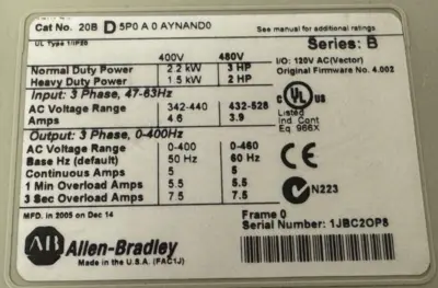USED ALLEN-BRADLEY POWERFLEX 700