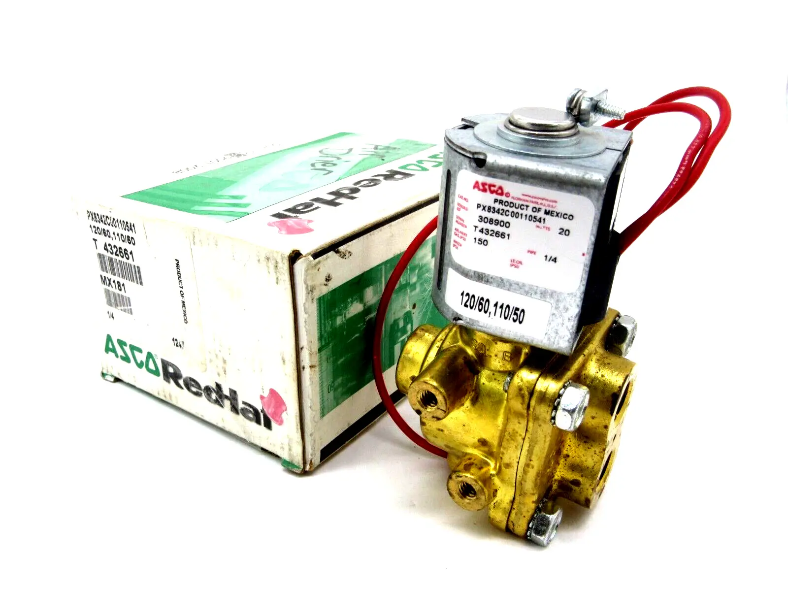 NEW ASCO PX8342C001-10541 SOLENOID VALVE 120/60 110/50 PX8342C00110541