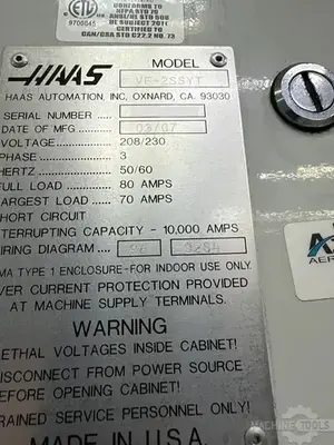 Used 2007 HAAS VF-2SSYT Vertical Machining Centers Arizona US | KD Machinery #1566462