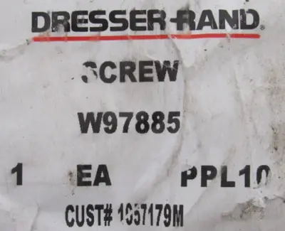 NEW DRESSER RAND W97885 SCREW