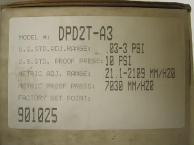 NEW BARKSDALE DPD2TA3 DIAPH DIFF SWITCH