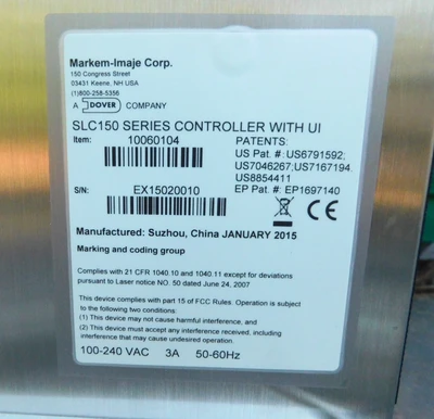 USED MARKEM-IMAJE CORP. SMART LASE C 150