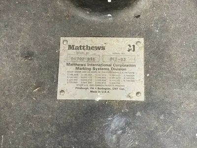 Used 1993 MATTHEWS 61241 Pad Printers Ohio US | HGR 24 #1230683
