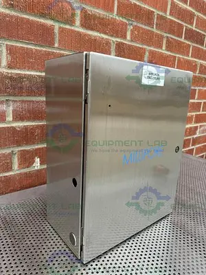 USED MILLIPORE STAINLESS STEEL INDUSTRIAL CONTROL PANEL ENCLOSURE 16" X 20" X 9"