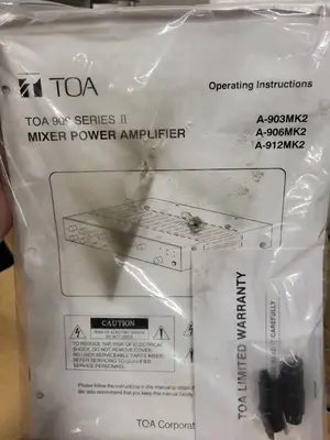 TOA 900 Series II Mixer Power Amplifier with Accessories in Box