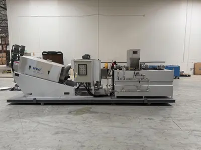 NEW NWI JX302 VOLUTE PRESS SLUDGE DEWATERING SYSTEM W/  POLYMER  DOSING UNIT MFG 26