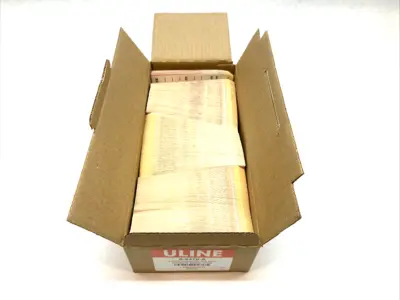 USED ULINE 3-PART INVENTORY TAGS ADHESIVE #5000-#5499 BOX OF 500 TAGS