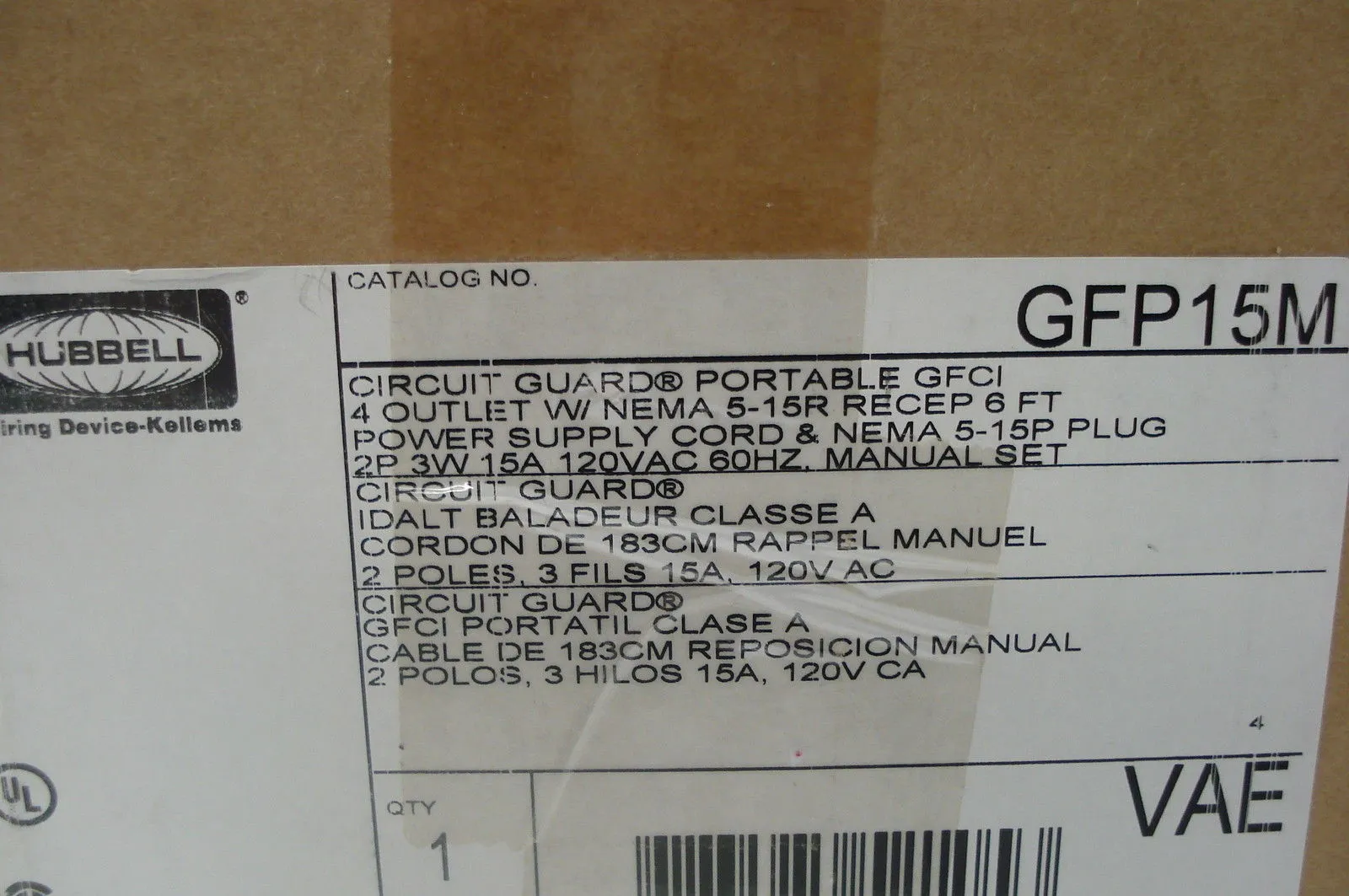 NEW HUBBELL GFP15M CIRCUIT GUARD