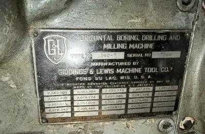 Used GIDDINGS & LEWIS 340-T Horizontal Table Type Boring Mills Ohio US | G-2000, Inc. #1323205