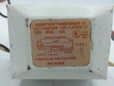 USED ROBERTSON TRANSFORMER SSGPH287