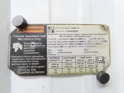 Danaher Controls TSW 180/6-200 Hyster Forklift E60Z Traction Motor 36/48V 961RPM