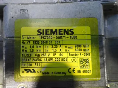 USED SIEMENS 1FK70405AK711EBO