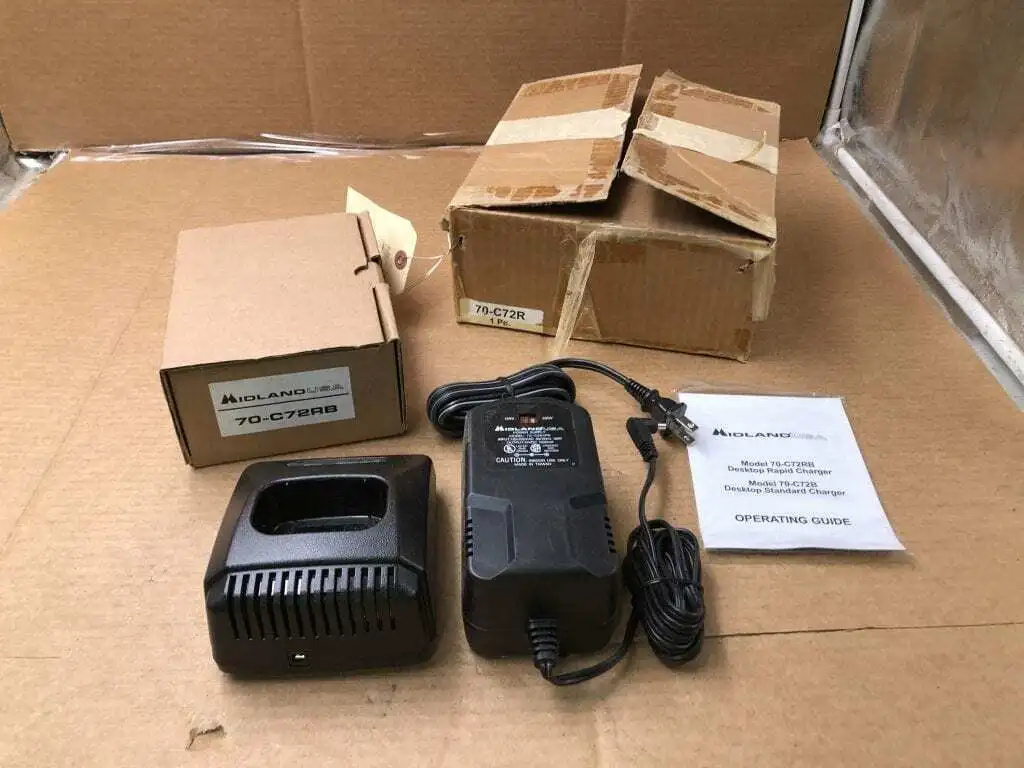 Midland 70-C72RB Industrial Two-Way Radio Charger & Power Supply 15VDC -NIB