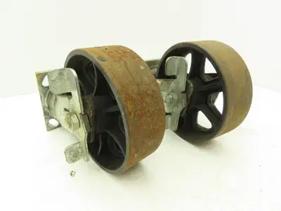 Faultless 6" Caster Wheel Swivel Locking 2" Wide 7-1/2" Height Lot of 2