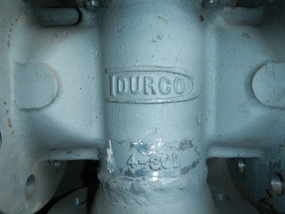 Durco 4" 300 Class, D4 Flanged 3 - Way Plug Valves