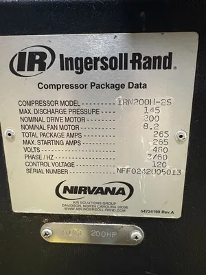 INGERSOLL-RAND IRN200H-2S Compressors | ESS Industrial Equipment Sales (10)