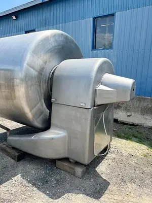 🔴 Heading to Auction May 27 - Used Rotating Drum Tumbler, 2000 Lbs Capacity, With Screw Conveyor