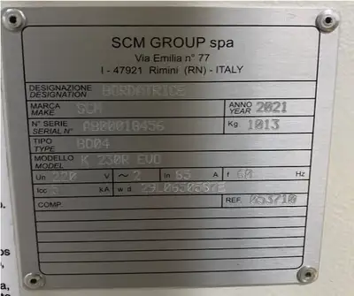 Used 2021 SCM OLIMPIC K230R EVO CNC Edgebanding Machining Centers Georgia US | iBiD Machinery #1341621