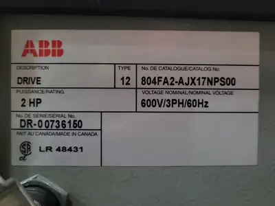 USED ABB ACS800-04-0011-7+K454+L503
