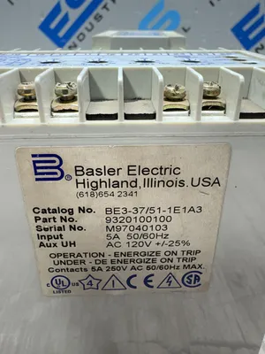 Used BASLER BE3-37/51-1E1A3 Misc Electrical & Power Parts South Carolina US | ESS Industrial Equipment Sales #1453861