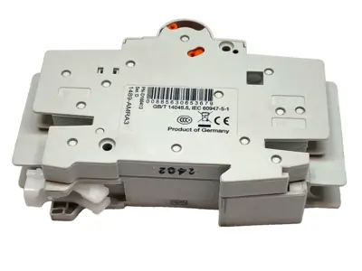 USED ALLEN‑BRADLEY 1489-M1D100 10A BREAKER W/ 1489-AMRA3 AUX CONTACT 1 10A BREAKER W/ 1489-AMRA3 AUX CONTACT 1P D‑CURVE