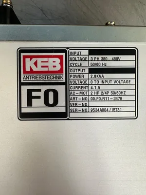 Used KEB _UNKNOWN_ Variable Speed Drives South Carolina US | Palmetto Automation #1519427
