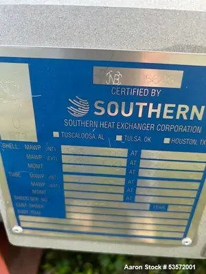Industrial Unused Southern Heat Exchanger Shell & Tube Heat Exchanger – 1459 Sq Ft, 304L Stainless Steel