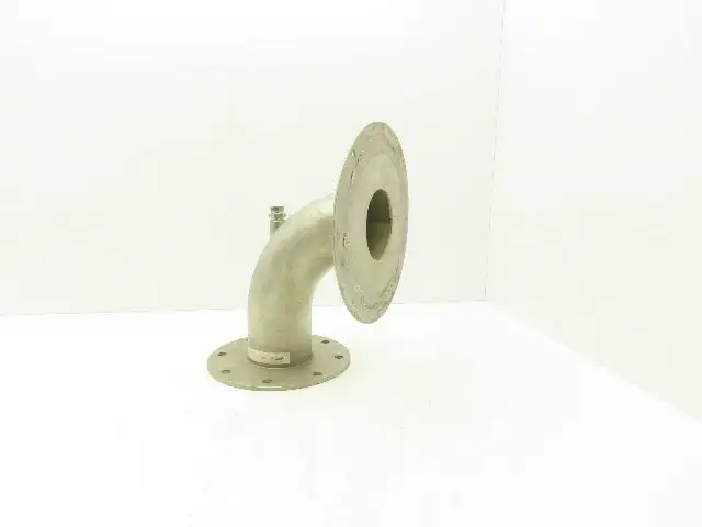 4"x 90° Stainless Flanged Pipe Elbow Vacuum Blower Intake