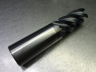Kyocera/SGS 1" 5 Flute Carbide CR Endmill 1" Shank .12" R 38575 (LOC2326)