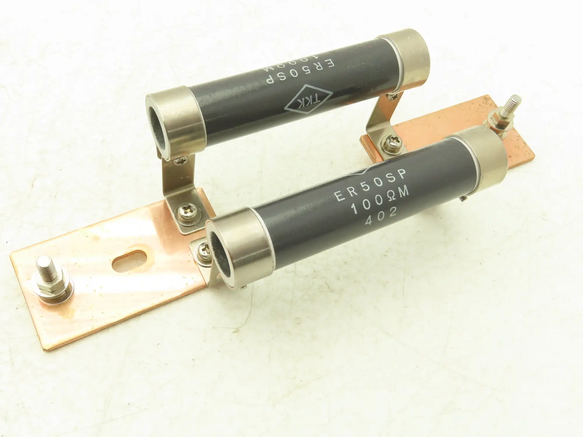 TKK ER50SP Ceramic Resistor Stainless Steel Clamps & Copper Busbars 100O M