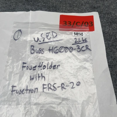 Used Bussmann H60030-3CR Misc Industrial Equipment California US | Davliegogo LLC #1730875