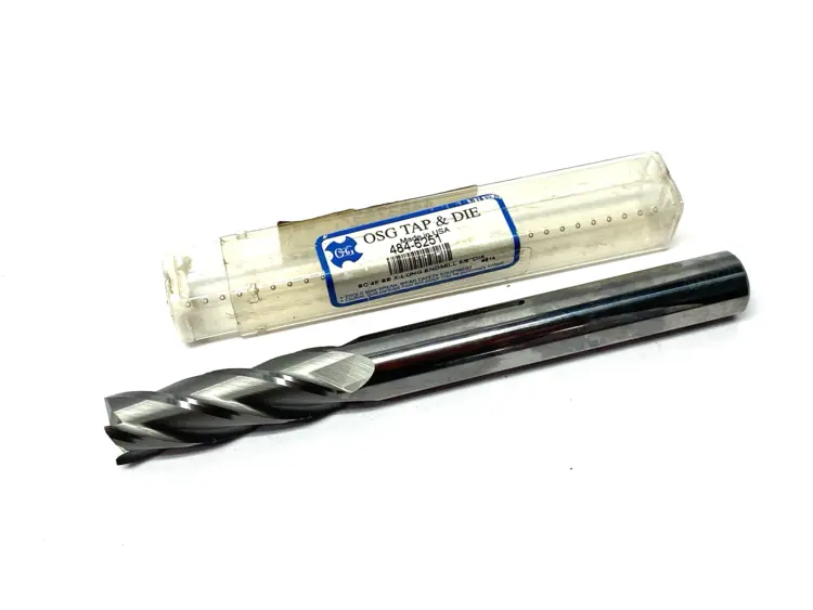Used OSG EXTRA-LONG END MILL, BRIGHT FINISH, CARBIDE 5/8 X 5/8 4FL EX-LONG End Mills Michigan US | Maverick Industrial Sales #1091765