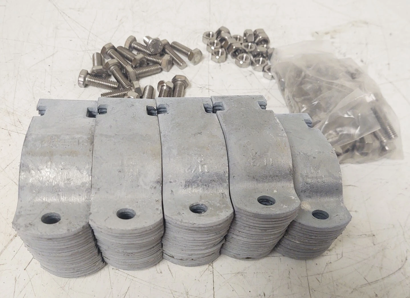 🔥 (41 SETS) 1-1/2" RIGID RGD HDG GALVANIZED CONDUIT CLAMP FITS GRC SCH 40 &80