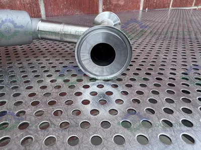 USED GEMU 554/25/D55 PNEUMATIC 3-WAY ANGLE SEAT GLOBE VALVE W/ 1" SANITARY FITTING
