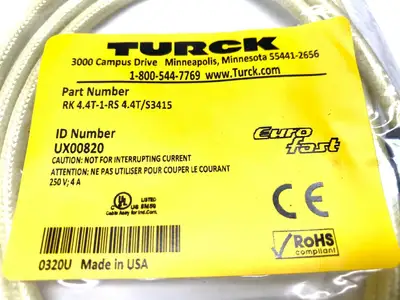 NEW TURCK STRAIGHT FEMALE TO MALE ARAMID OVER-BRAID
