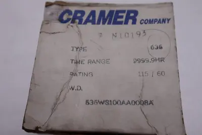 NEW OPEN BOX Cramer 636WS100AA0008A Time Meter STOCK L214CC