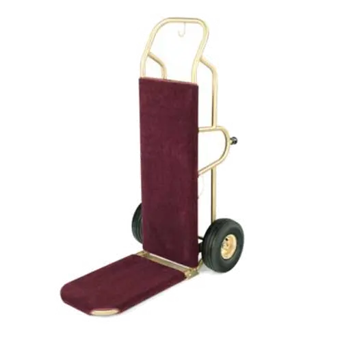 Forbes Industries Bellman's Handtruck w/ 23 1/2" Fold Up Dropnose & Wrap Around Carpet - Brushed Steel (1570-CK-SS)