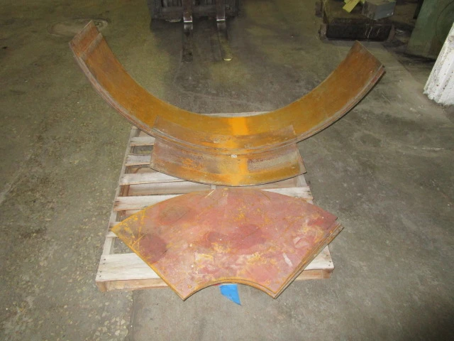 unused Eirich R15 Pan liner, bottom and sides.
