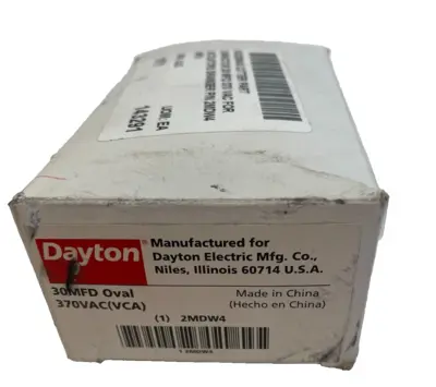 NEW DAYTON 2MDW4 CAPACITOR 370 VAC 60/50HZ