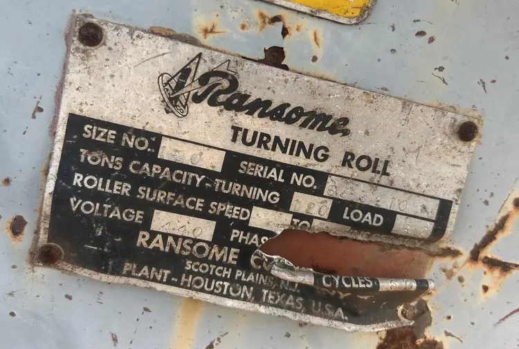 Used RANSOME _UNKNOWN_ Welding Turning Rolls Ohio US | Yoder Brothers machinery #444422