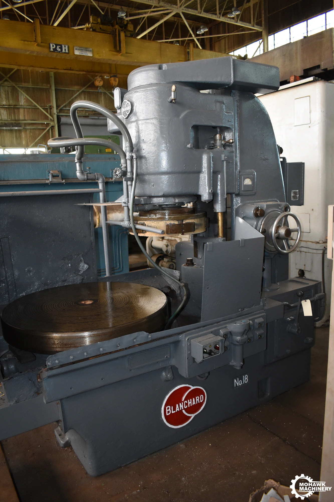 42" BLANCHARD "18-42" VERTICAL-SPINDLE ROTARY SURFACE GRINDER w/SEGMENTED GRINDING WHEEL - 35 HP SPINDLE MOTOR