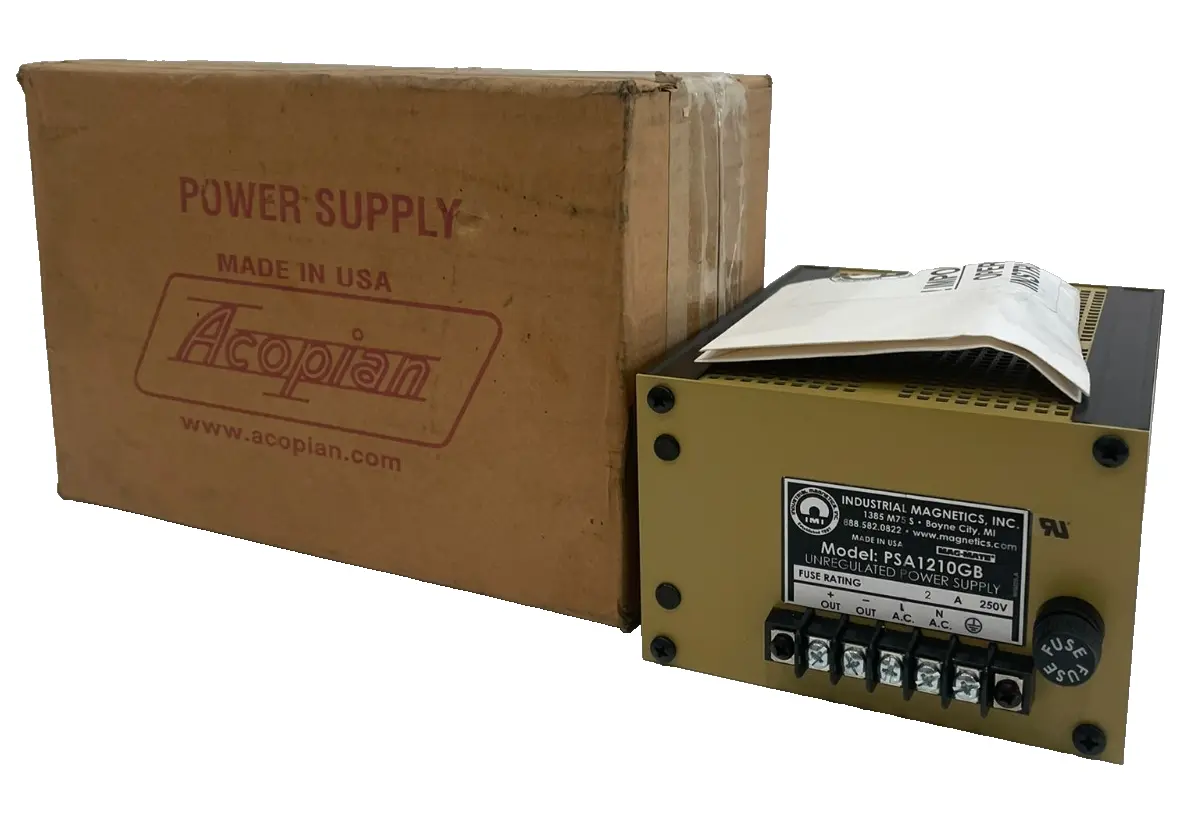 NEW ACOPIAN INDUSTRIAL MAGNETICS PSA1210GB UNREGUATED POWER SUPPLY