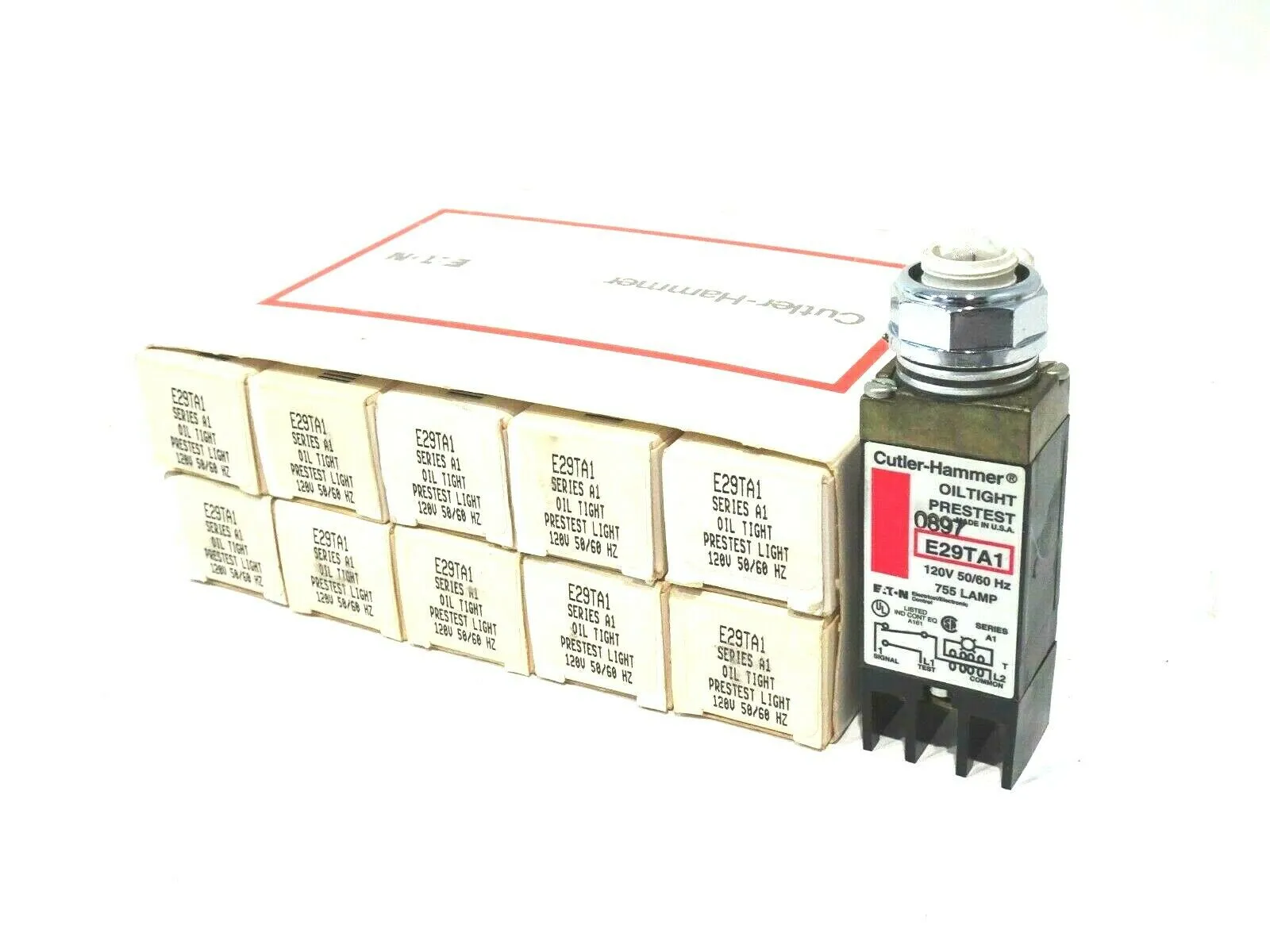10 NEW CUTLER HAMMER E29TA1 INDICATING LIGHT 120V 50/60HZ SER.A1